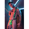 Breedwell Harnais Neo Camo Noir-Vert Neon